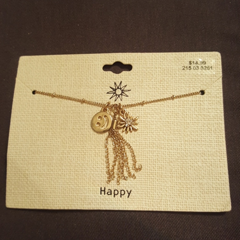 ▶️4 for $15◀️happy charm necklace